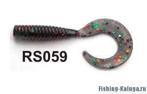 Megabait Curly Tail-F 1.36"  цвет RS-059- болотный с цветными блестками   (уп.-10шт.)