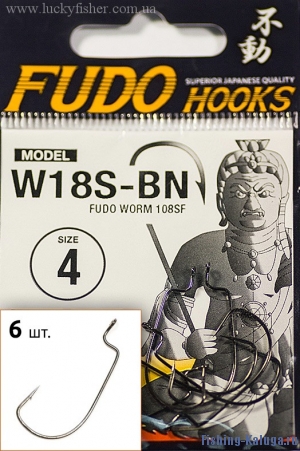 Крючок "FUDO" WORM №1 BN (108) (5шт)