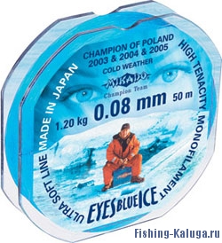 Леска "Mikado" Eyes Blue Ice 0,18 (50м)