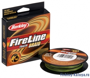 Леска плетеная BERKLEY "FireLine Tracer" 0.16mm (110m)(16.3kg)(желтая/черная)