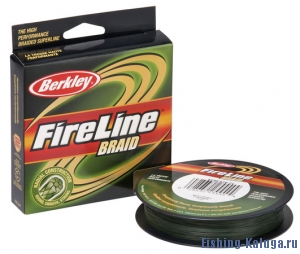 Леска плетеная BERKLEY "FireLine Braid" 0.14mm (110m)(14.6kg)(зеленая)