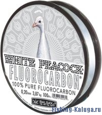 Леска "White Peacock Fluorocarbon" 100м 0,18 (3,23кг)